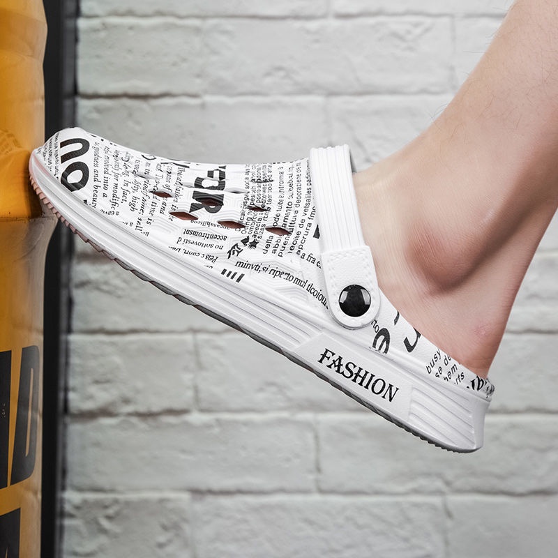 Dép Bít Mũi Đục Lỗ Thoáng Khí Chống Trượt Phong Cách Mới Lingmeisnow2023