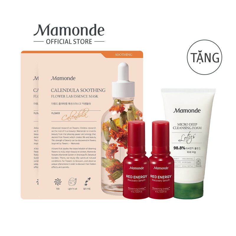 [HB GIFT] Bộ sản phẩm làm sạch sâu, phục hồi và làm dịu da Mamonde