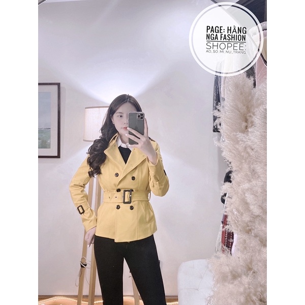 Áo Mangto nữ dáng ngắn 3 màu/ Áo khoác mangto Bbr dày dặn - Moomy