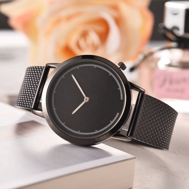 Đồng hồ nam dây thep lưới D-ZINER NAT31 mặt tròn chạy 2 kim siêu bền chính hãng - LINDO