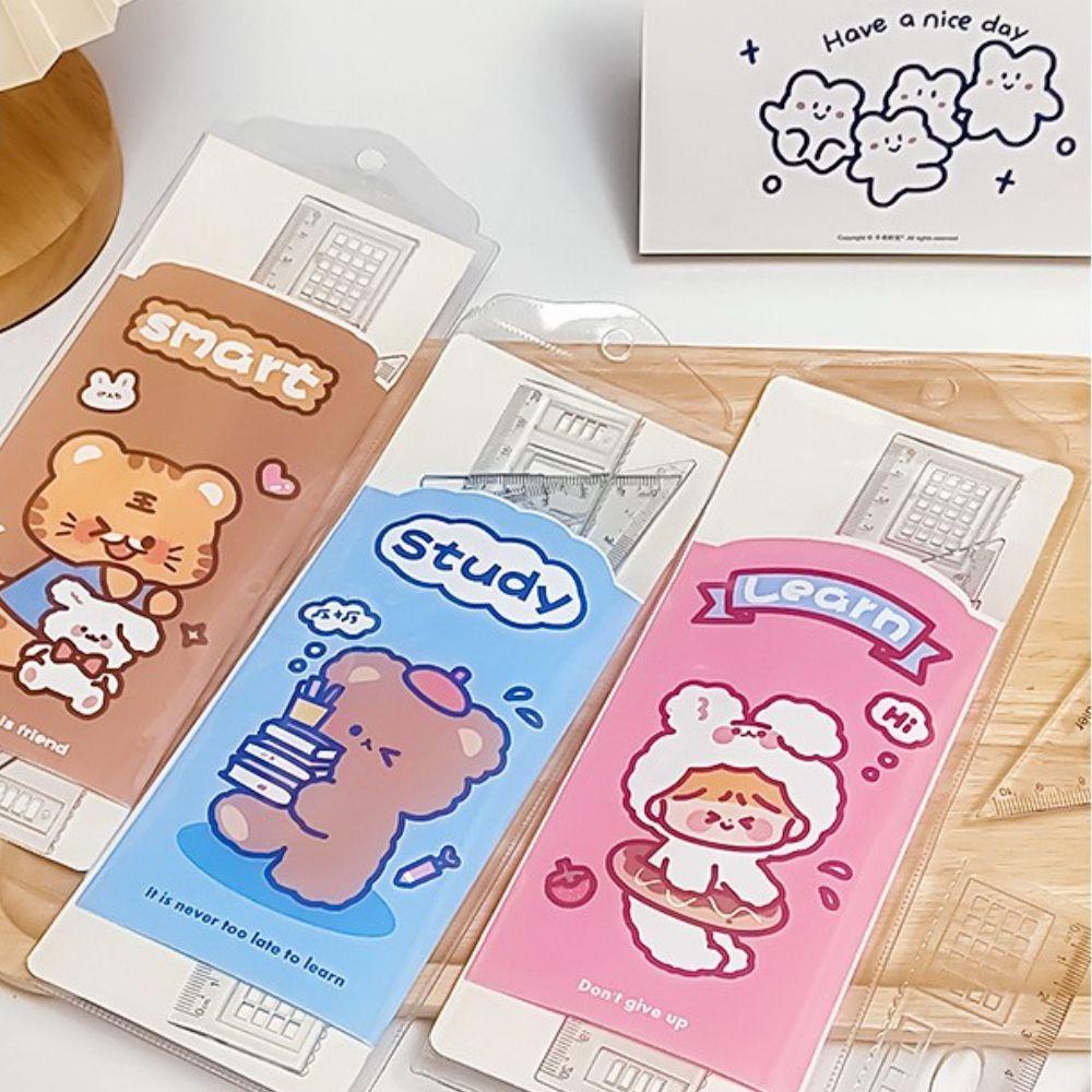Bộ Thước Vẽ Hình Phi Hành Gia Hoạt Hình 20cm Dành Cho Học Sinh