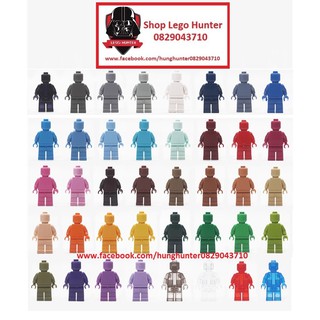 Xếp Hình Combo 40 monochrome minifigures mô hình lắp ráp nhân vật đơn sắc ( 40 màu sắc khác nhau )