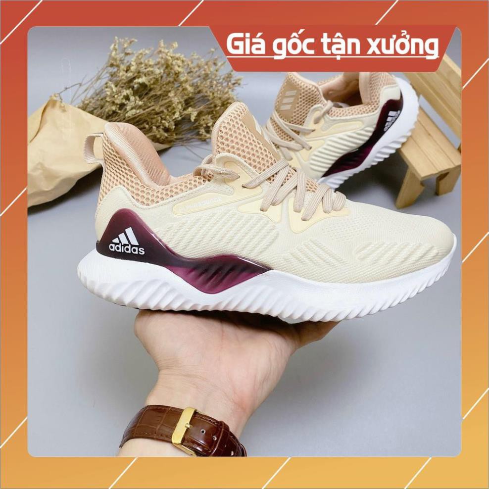 [FreeShip+Giá Hủy Diệt] Giầy Alphabounce xịn sò Full phụ kiện, Giày thể thao nam nữ Sneaker Alphabounce kem sữa