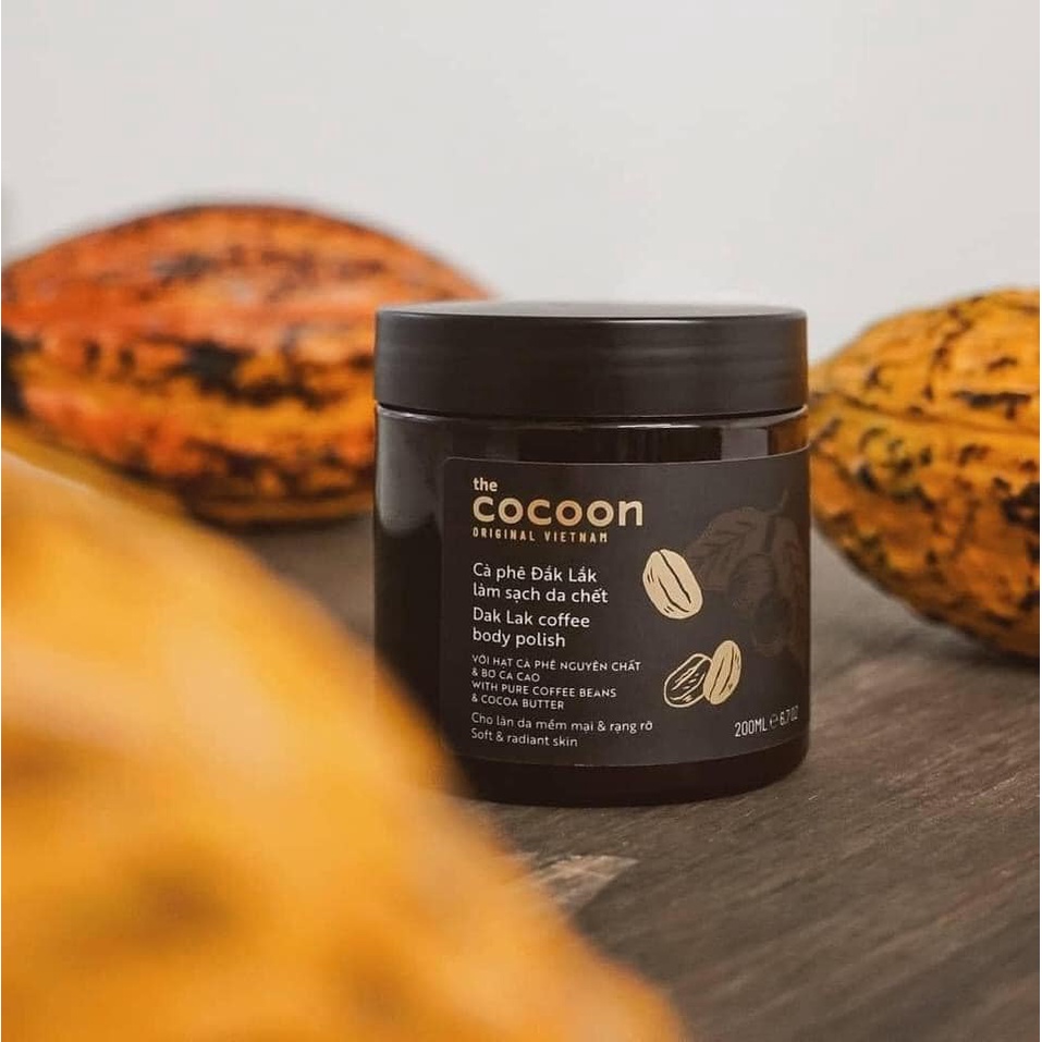 Tẩy da chết body cà phê daklak Cocoon  200ml