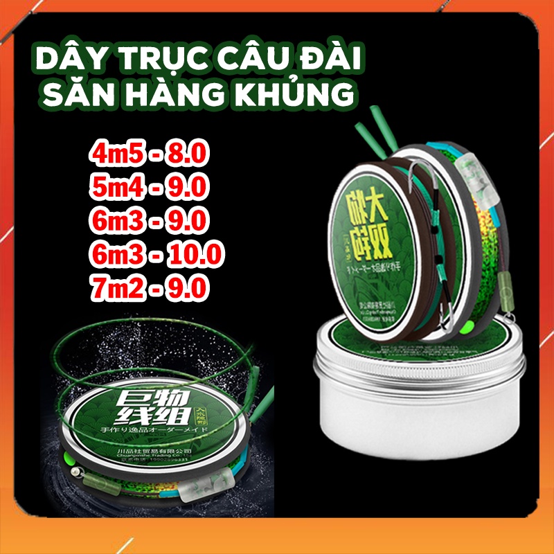 [Có bảo hành]  Dây Trục Săn Hàng Hộp Sắt Tải Cá Trên 30KG chuyên câu đài câu đơn bọc silicone cao cấp -Hoài My Fishing