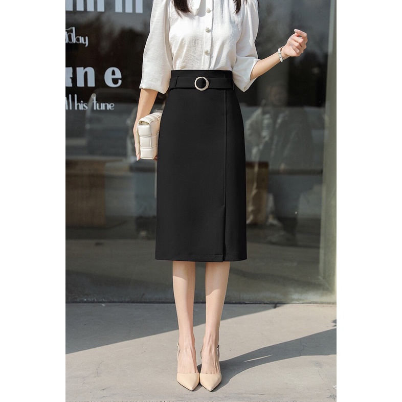 Chân Váy Nữ Công Sở Chữ A Dáng Dài xẻ tà cách điệu eo phong cách hàng quốc 💕𝑭𝑹𝑬𝑬𝑺𝑯𝑰𝑷💕[Giá gốc tận xưởng] | BigBuy360 - bigbuy360.vn