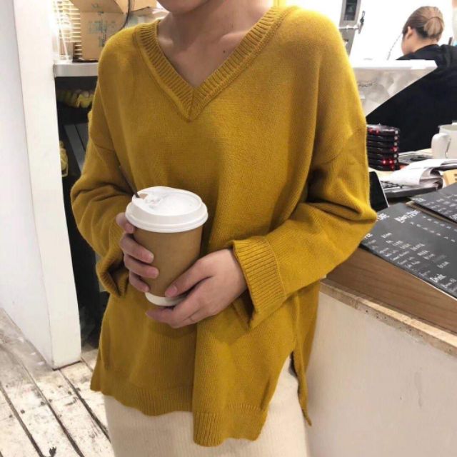 Len cổ V siêu mịn