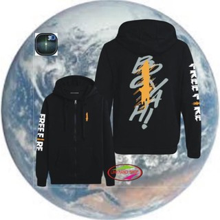 HOT- SALE ÁO FF -  [Siêu hot] Áo Khoác đen in hình Booya Free fire dài tay chất nỉ cực đẹp - áo game mới nhất