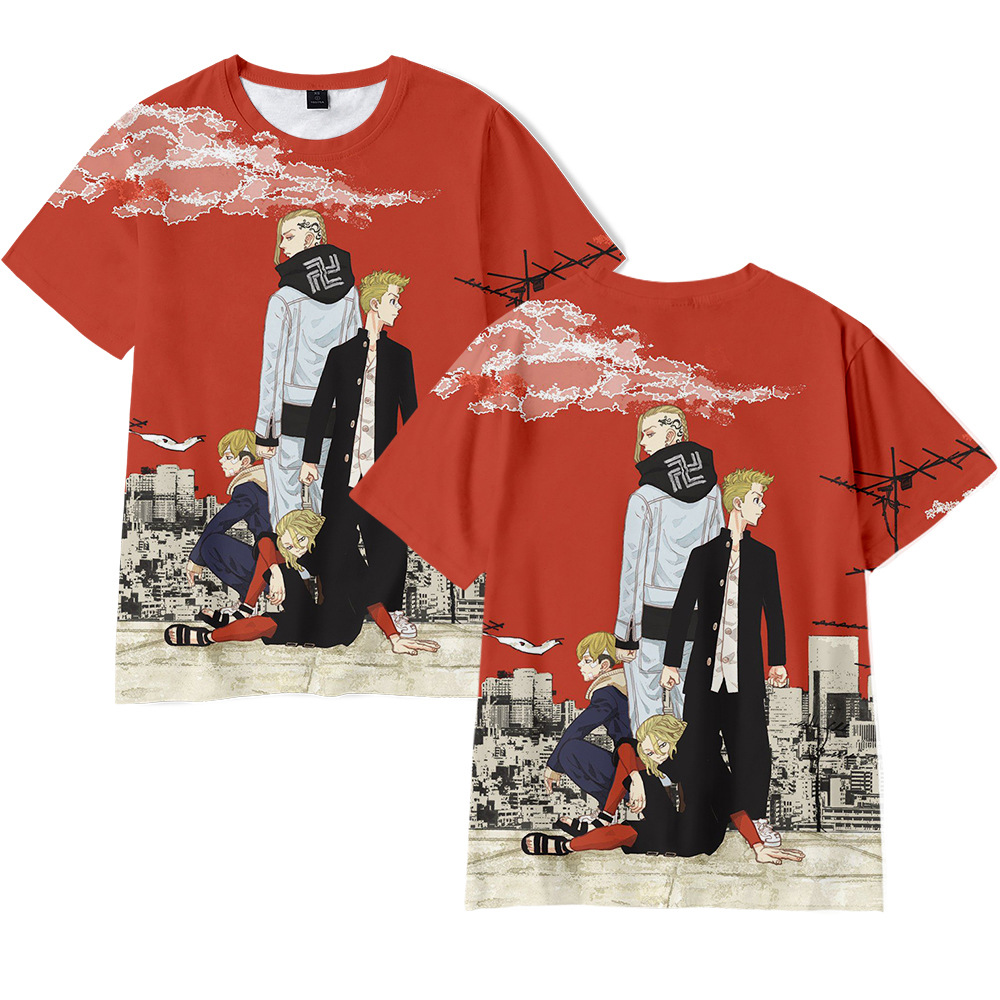 Áo thun tay ngắn in họa tiết anime Ryuguji Draken Haori