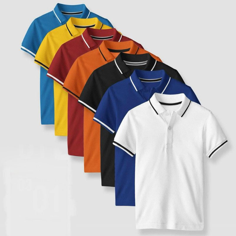 Áo thun nam- áo polo nam cổ bẻ phối viền chất đẹp