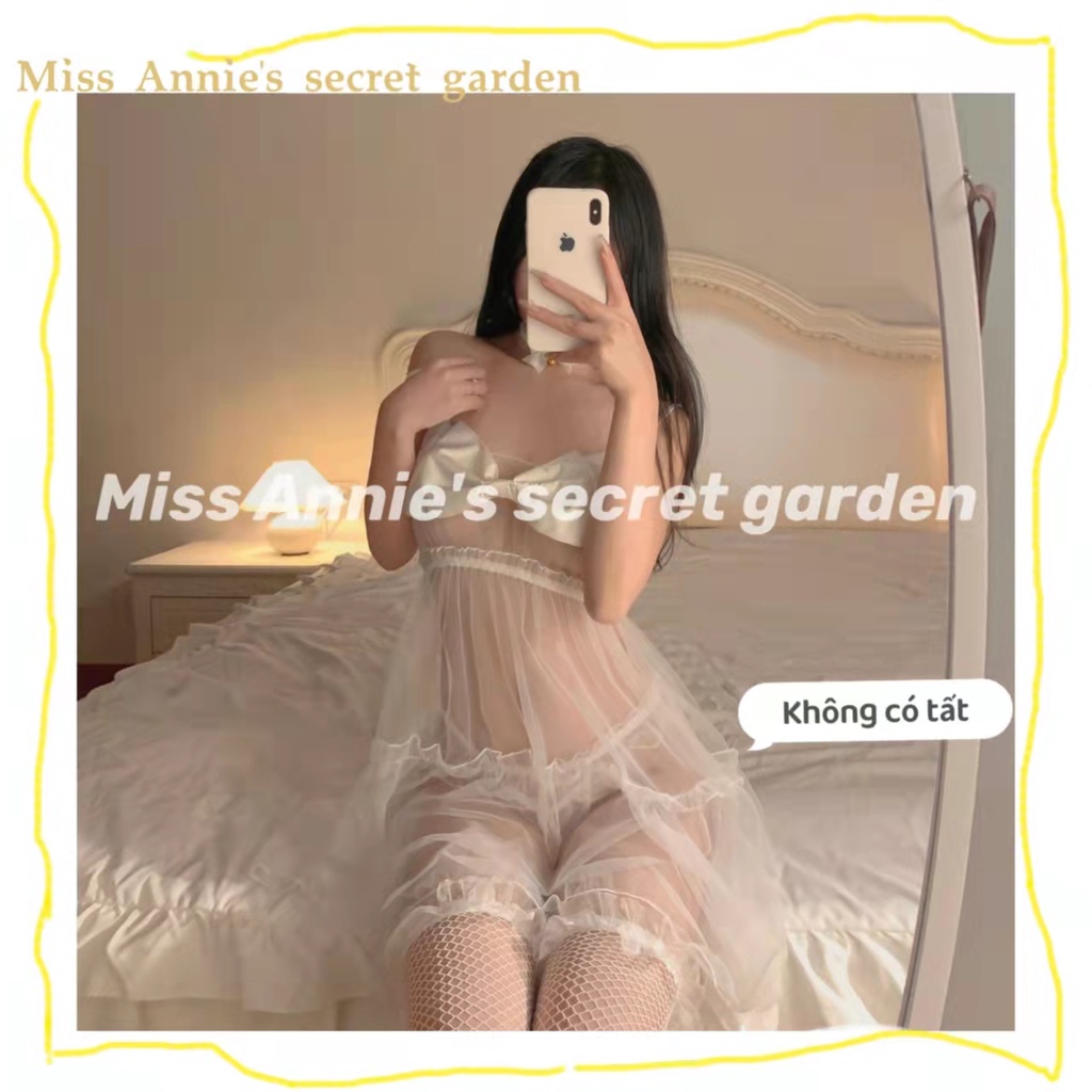 🦋Đầm Ngủ Sexy 🦋Váy Ngủ Sexy Gợi Cảm+Quần lót Freesize 40-65kg---018 | BigBuy360 - bigbuy360.vn