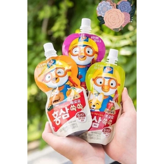 Nước Hồng sâm pororo xách 10 gói