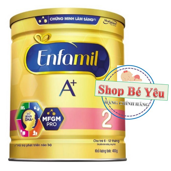 Sữa bột Enfamil A+ 2 DHA+ và MFGM 400g