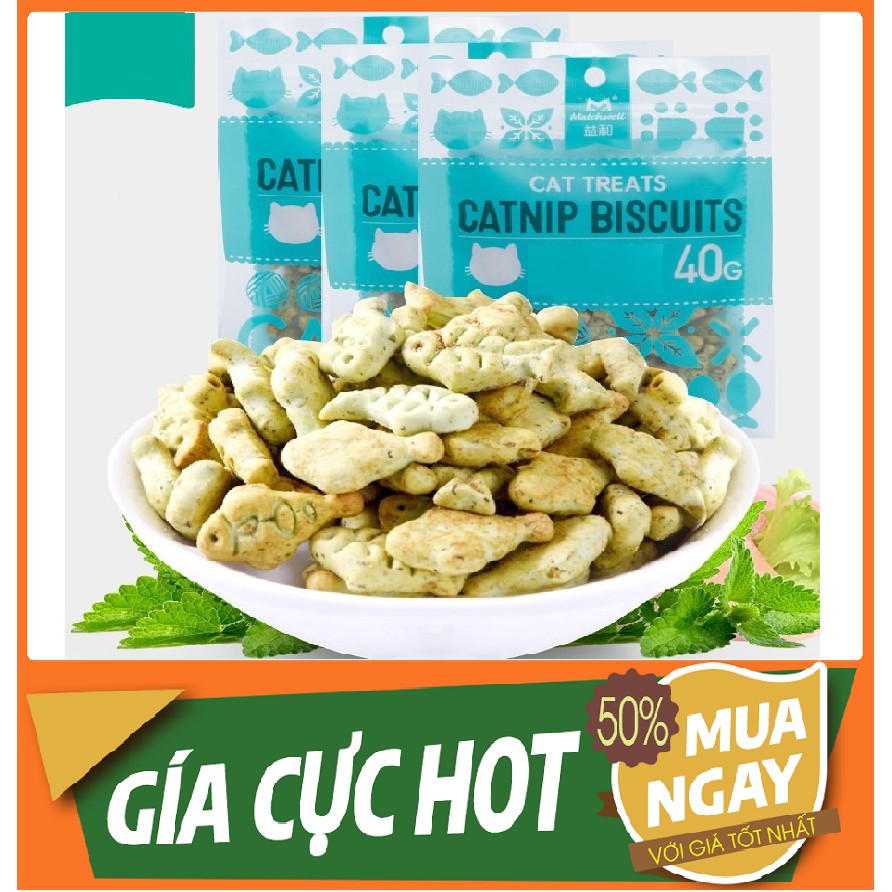 BÁNH THƯỞNG CHO MÈO HÌNH CÁ CÓ CANIP -BẠC HÀ MÈO - CANIP CHO MÈO