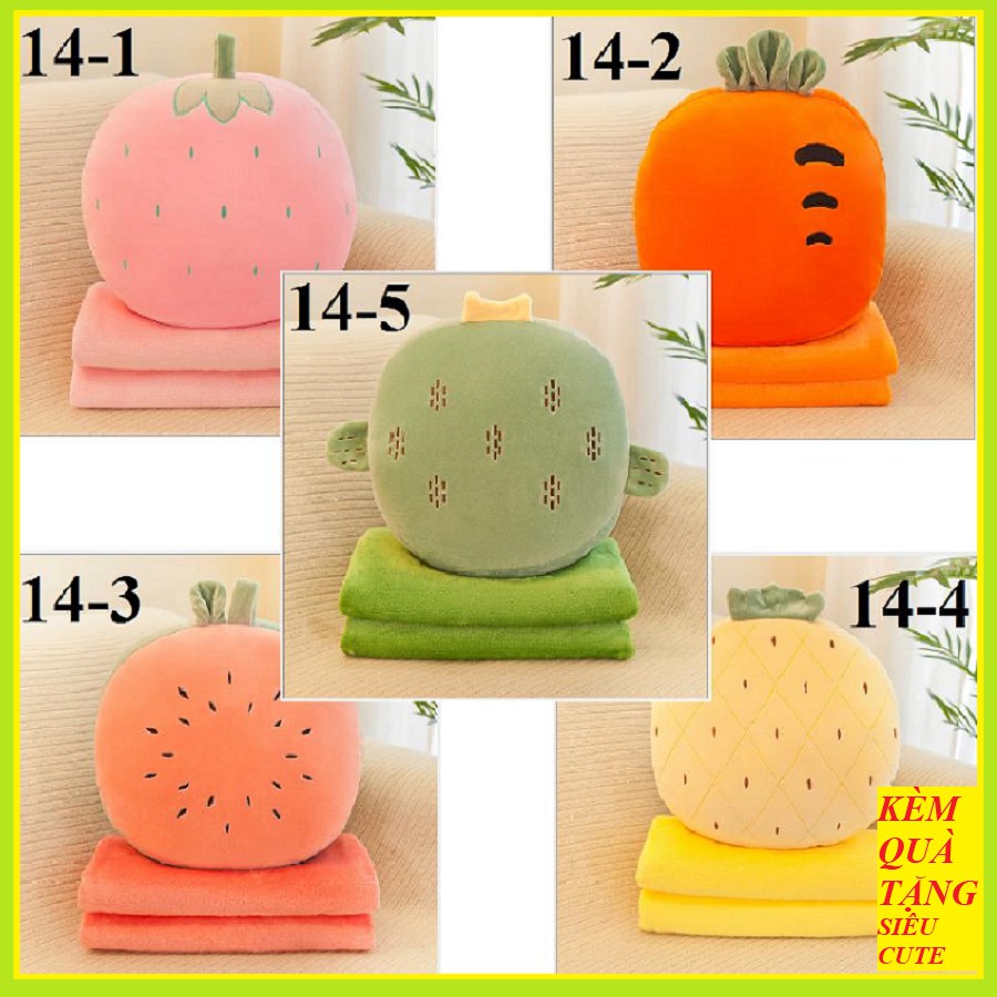 [LIKADO] Bộ chăn gối văn phòng 3in1 có ủ tay hình hoa quả CVP14 | BigBuy360 - bigbuy360.vn