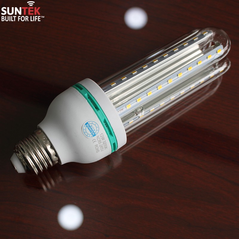 Bóng Đèn LED Tiết Kiệm Điện SUNTEK 12W - Ánh sáng Trắng/Vàng 6500K - Bảo hành chính hãng 12 tháng