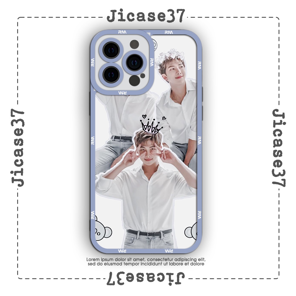 Ốp lưng iphone cạnh vuông Jicase RM BTS kpop idol 6plus/6s/6splus/7/7plus/8/8plus/x/xs/11/12/pro/max/plus/promax