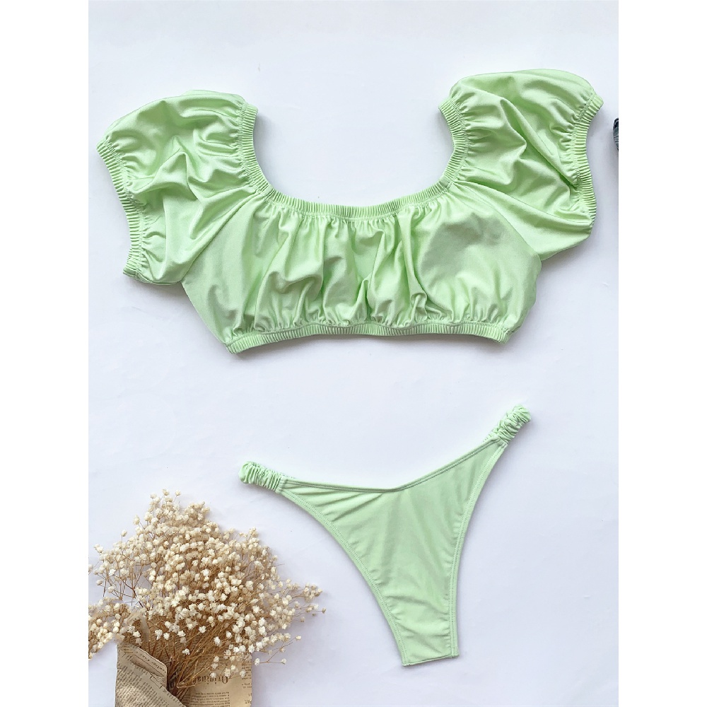 Bikini có mút ngực phong cách bohemia màu xanh lá gợi cảm cho nữ | BigBuy360 - bigbuy360.vn