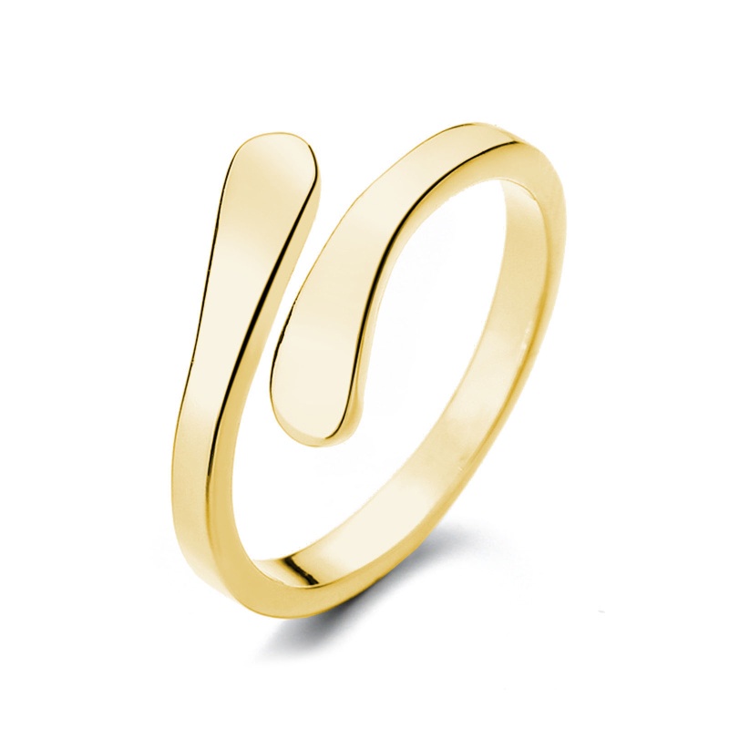 Nhẫn Hở Hình Trái Tim Đính Đá Kim Cương Phong Cách Âu Mỹ