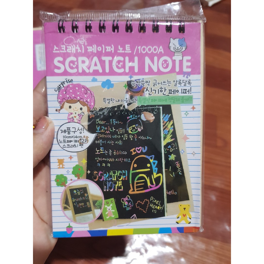 Sổ Vẽ Ma Thuật Kèm Bút Tre - SCRATCH NOTE- Sổ Cạo, Tranh Cạo