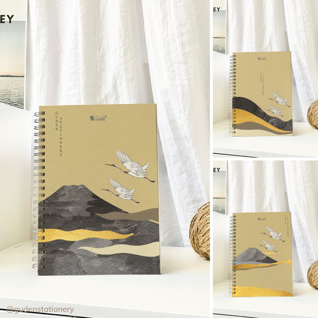 Sổ tay cỡ A5 sóng Nhật Bản ver5 120 trang_Guden Stationery