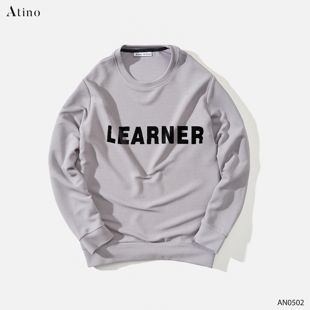 Áo nỉ thun dài tay nam LEARNER ATINO vải thun cao cấp chuẩn form AN0502