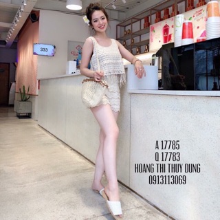 Bộ quần áo đan lưới tua rua đi biển Quảng Châu