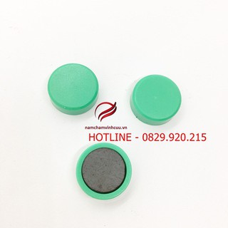 10 chiếc nam châm gắn bảng trơn bé màu xanh lá cây