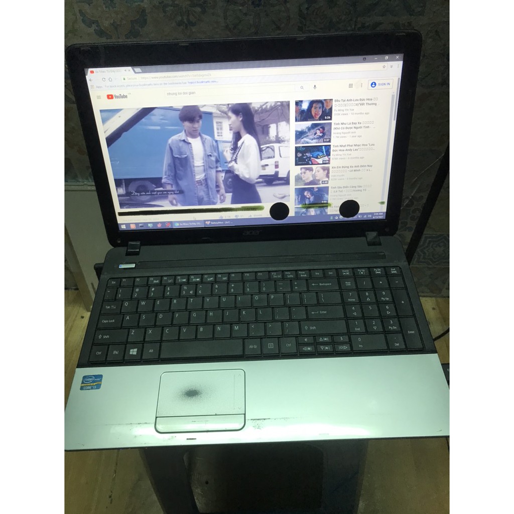 [Mã 157ELSALE hoàn 7% đơn 300K] xác laptop acer còn chạy, acer e1-571 i3 đời 3