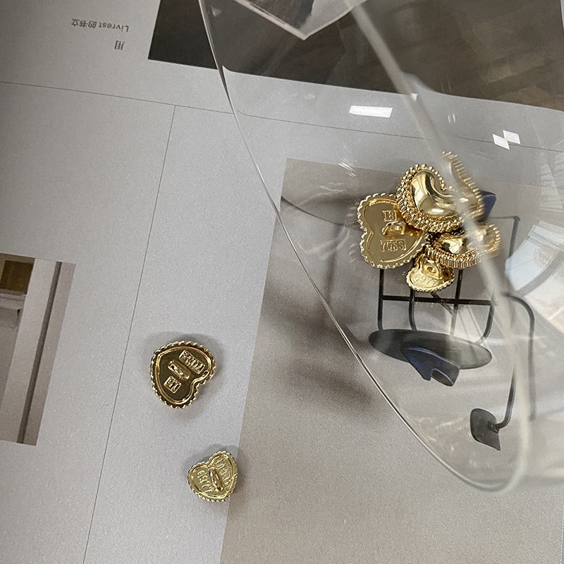 Khuy Măng Sét Kim Loại Hình Trái Tim