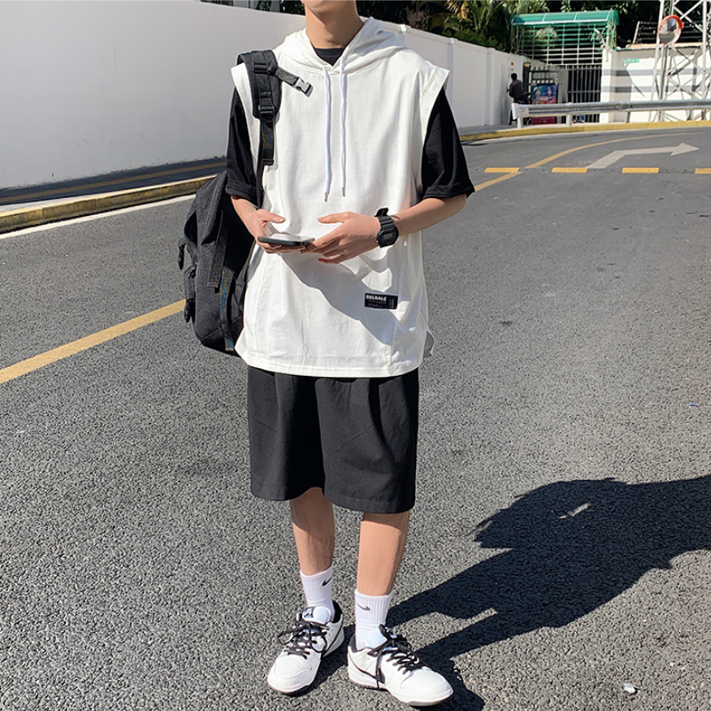 Áo hoodie không tay thời trang Hàn Quốc trẻ trung cá tính cho nam