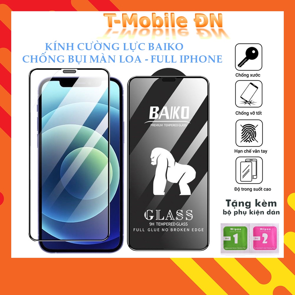 Cường Lực Full Màn IPhone Cao Cấp BAIKO KINGKONG Cho IP 7Plus/8Plus/X/Xr/Xsmax/11/11Promax/12/12Promax/13/14/13Promax