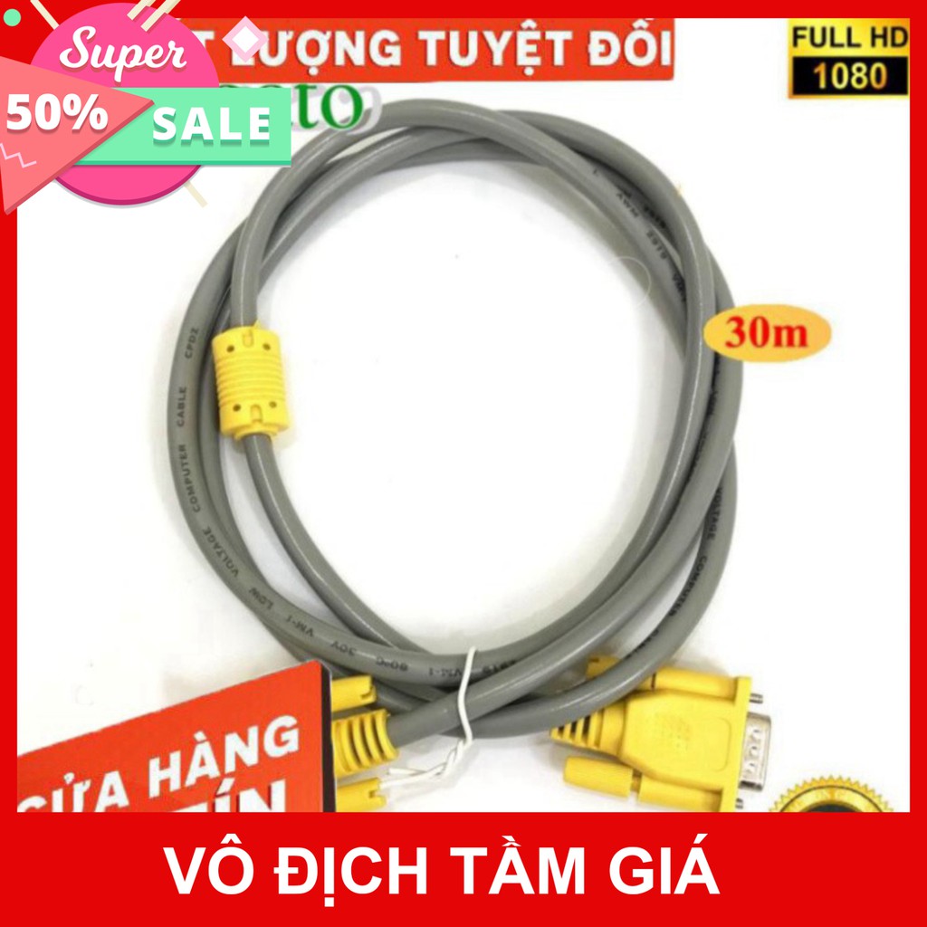 💚 DÂY VGA 30m XÁM ARIGATO ARIGATO Đảm Bảo Chất Lượng 💚