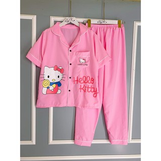 SÉT BỘ PIZAMA QUẦN DÀI ĐOREMON - KITTY SIÊU CƯNG