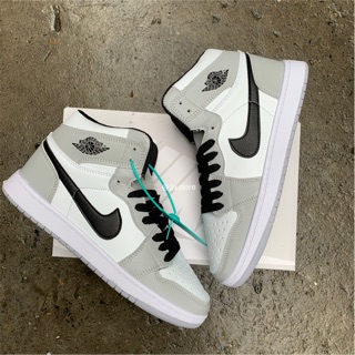 (Tặng móc khoá) Giầy Jordan 1 xám trắng hàng đẹp gía rẻ fullbox