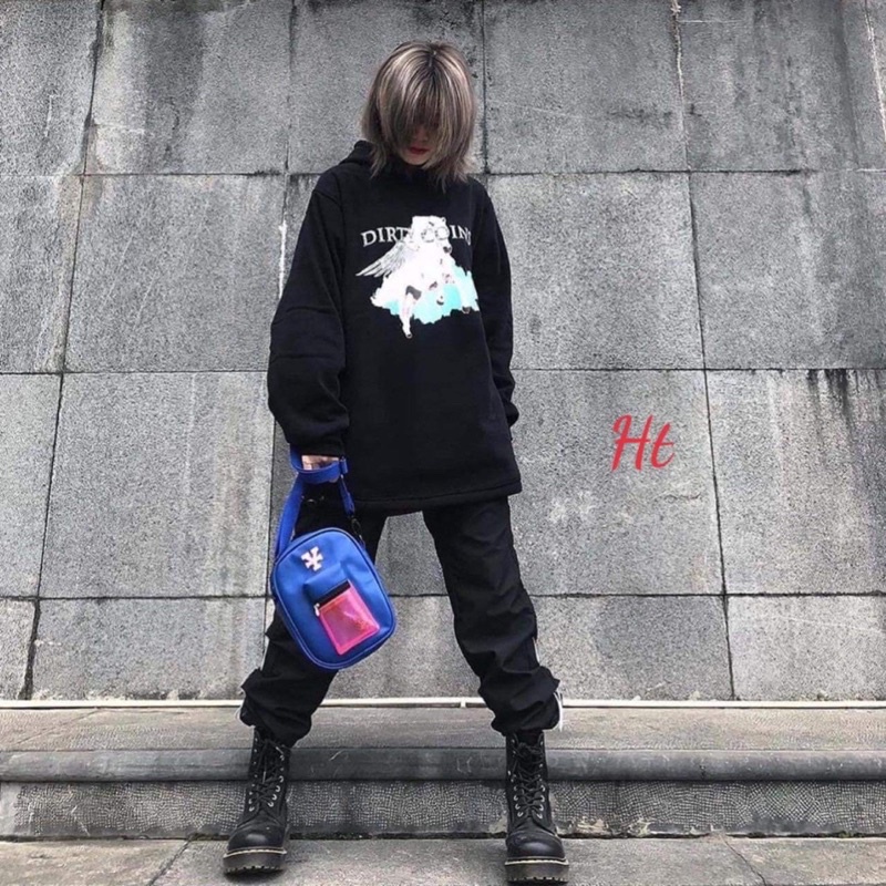 Áo nỉ mũ ngựa bay 2 mặt H2