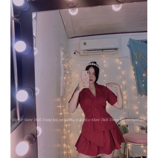 SET VÁY ÁO VEST LỆCH TÀ [ BIGSIZE 60-90KG ]