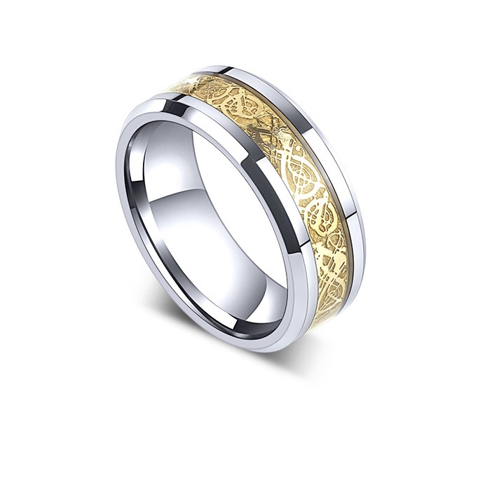 Nhẫn nam nữ tròn Punstore màu bạc thời trang chất Titan đẹp đơn giản không gỉ - Nhẫn Messy