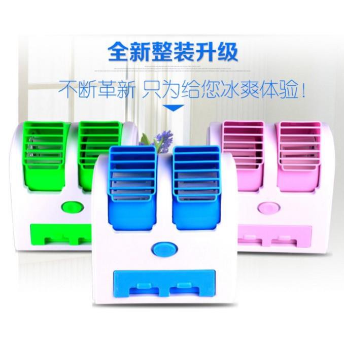 🌥️Bảo Hành 3 Tháng🌥️ Quạt Điều Hòa Benhome Để Bàn Mini USB Dùng Đá 2 Cửa Mẫu Mới 2021