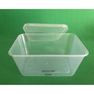 100 BỘ HỘP NHỰA HÌNH CHỮ NHẬT CÓ NẮP 1000ML