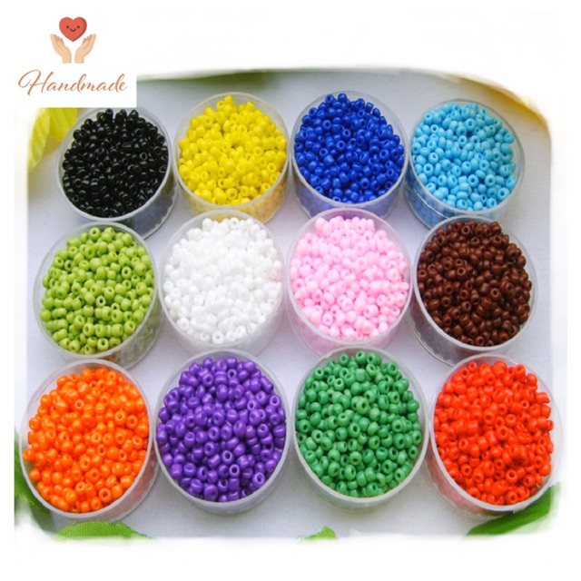 Túi 30g hạt cườm màu đục 2mm