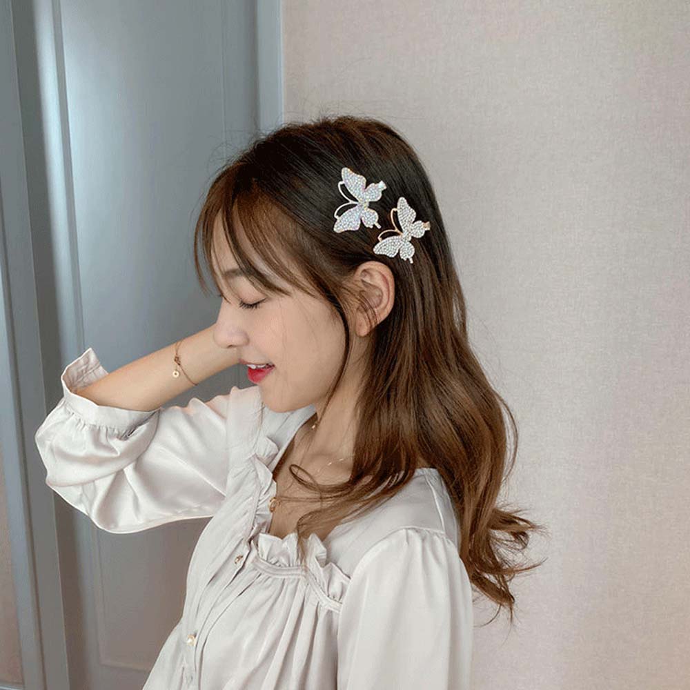 Kẹp Tóc Hình Bướm Đính Ngọc Trai Giả Thời Trang Cho Nữ