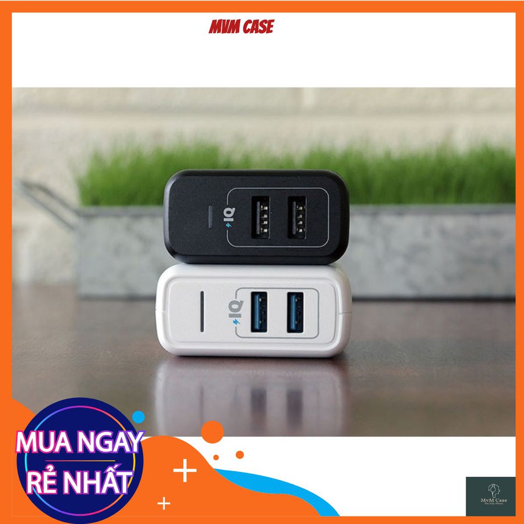 Củ Sạc 2 Cổng ANKER PowerPort 2 Elite 24W - Chính Hãng