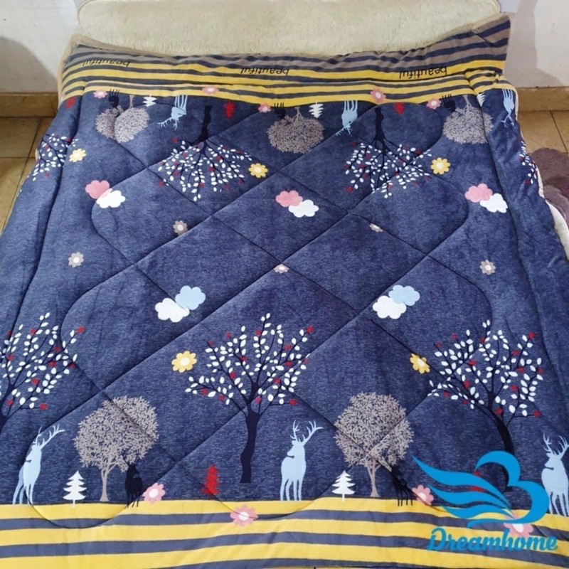 Chăn Lông Cừu Đại Hàn Loại 1 dày nặng 2.5kg Siêu Ấm (Ảnh thật)