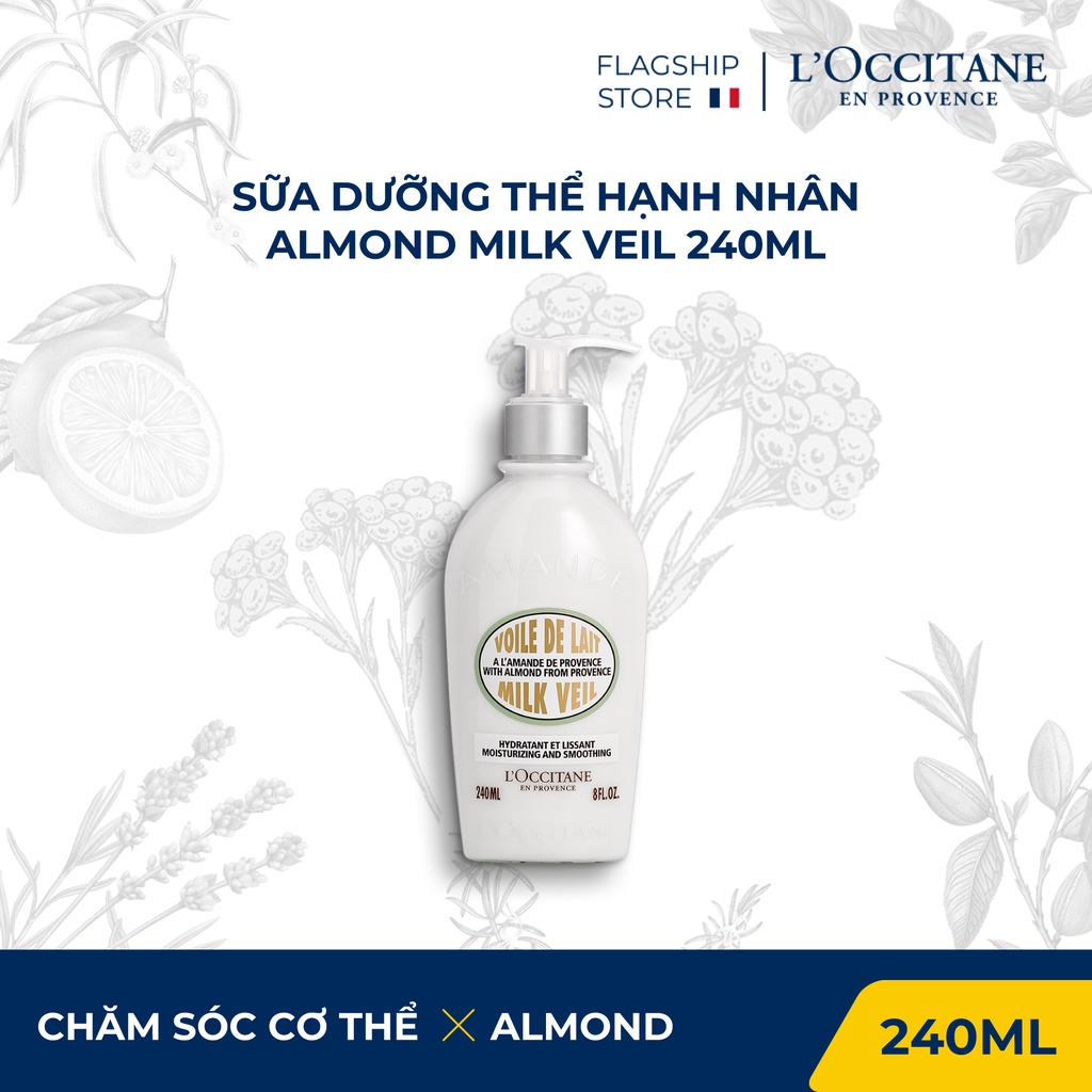 Sữa dưỡng thể hương hạnh nhân Almond Milk Veil 240ml L'occitane