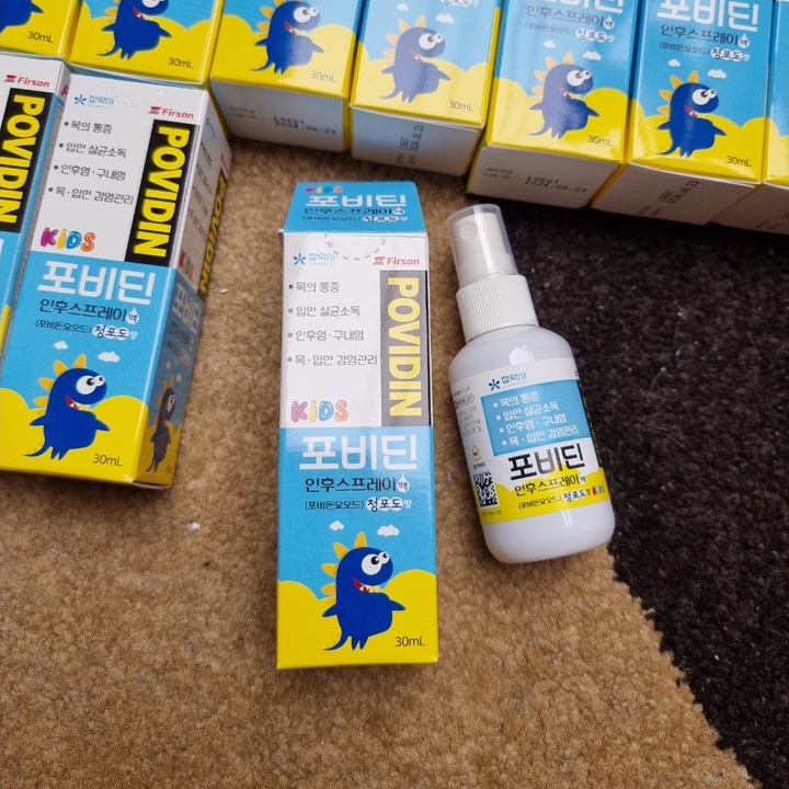 Xịt Họng Sinh Học Kháng Khuẩn POVIDIN Cho Bé Từ 6 Tháng Tuổi Nội Địa Hàn Quốc