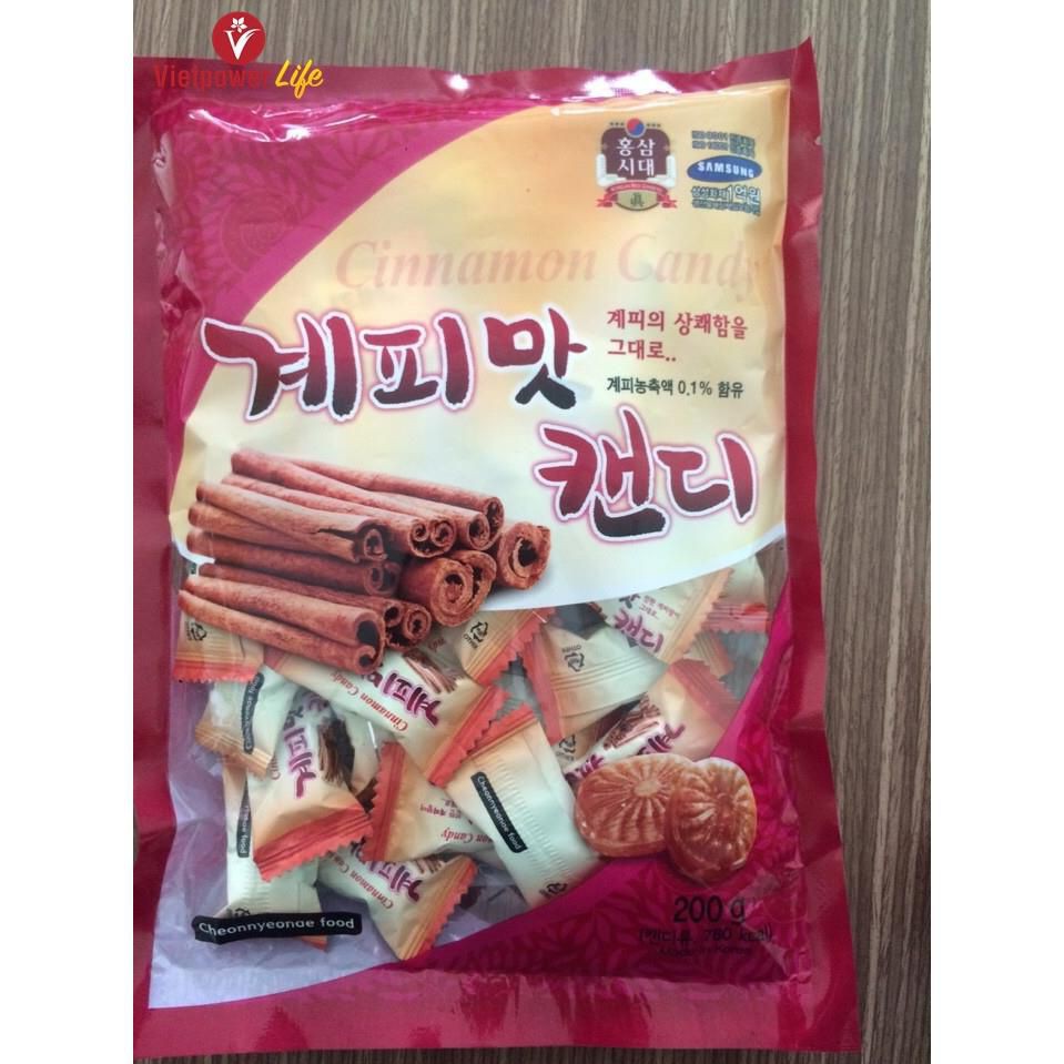 Kẹo Quế Cứng Hàn Quốc CHEONNYEONAE FOOD gói 200g