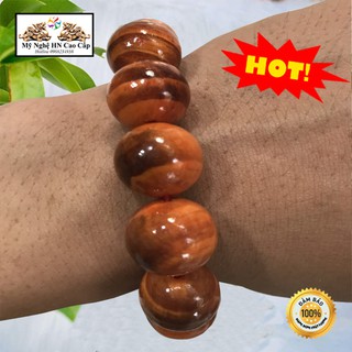 SALE - Vòng đeo tay gỗ phong thủy phát sáng loại 15 li ( gỗ huyết long)