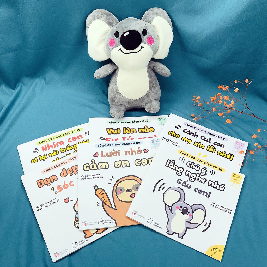 Sách - Ehon Kỹ Năng Sống - Cùng Con Học Cách Cư Xử (1-6 tuổi) - Bộ 6 quyển Tặng Gấu Koala Đáng Yêu | BigBuy360 - bigbuy360.vn