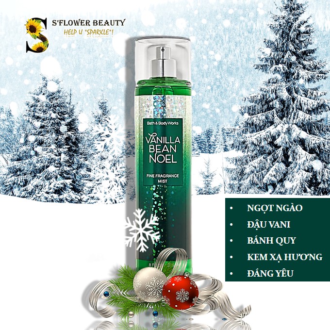 BST NOEL 🎄 Xịt Thơm Toàn Thân Bath & Body Works Body Mist - Twisted Peppermint | Winter Candy Apple | Vanilla Bean Noel | BigBuy360 - bigbuy360.vn